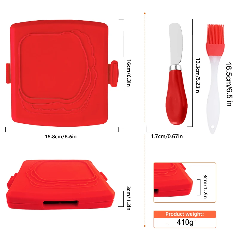 3pack Food Grade Sandwich Toas - đánh giá và giá Baking Kitchen Set
