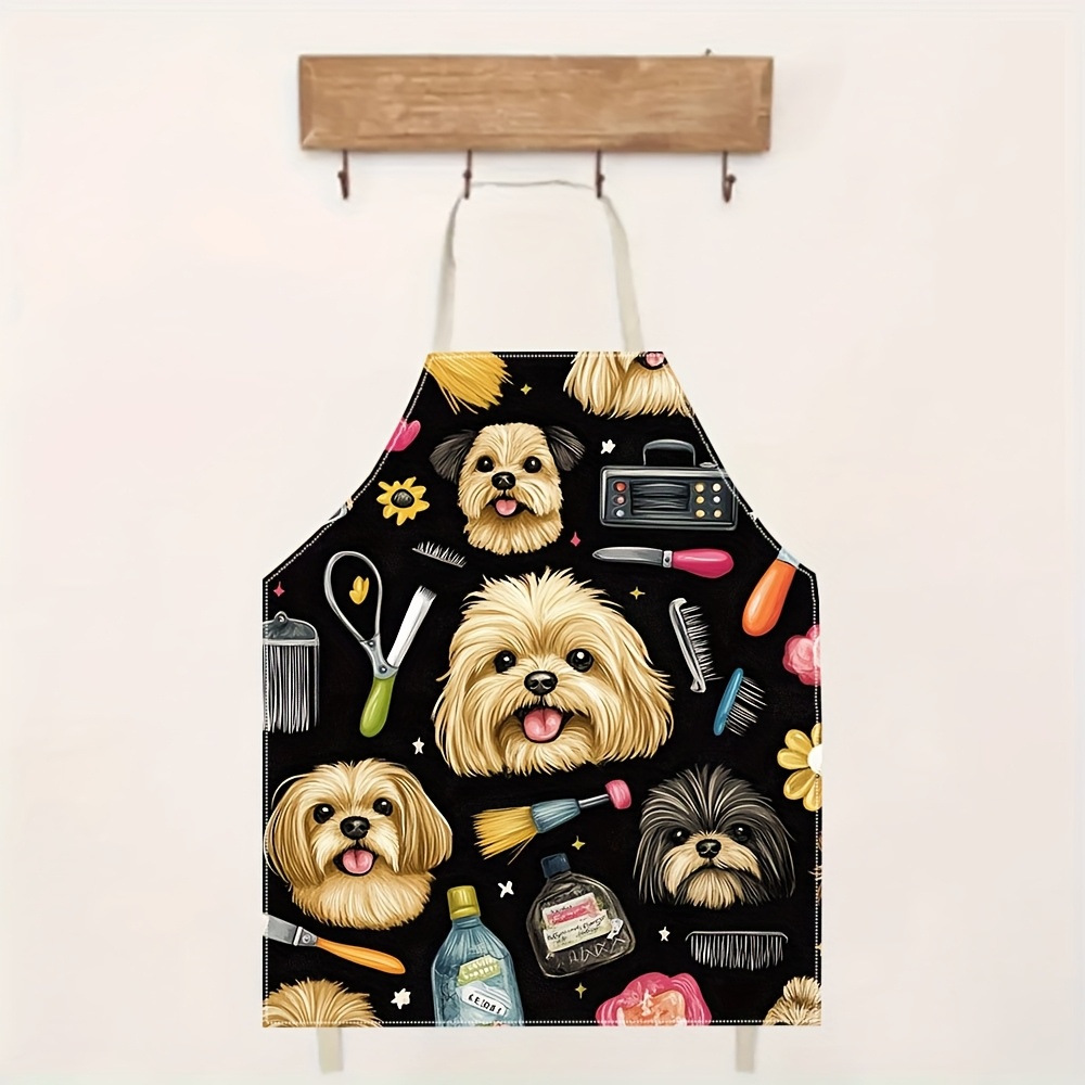 1pc Funny Dog Groomer Apron wi - đánh giá và giá Kitchen Baking Background