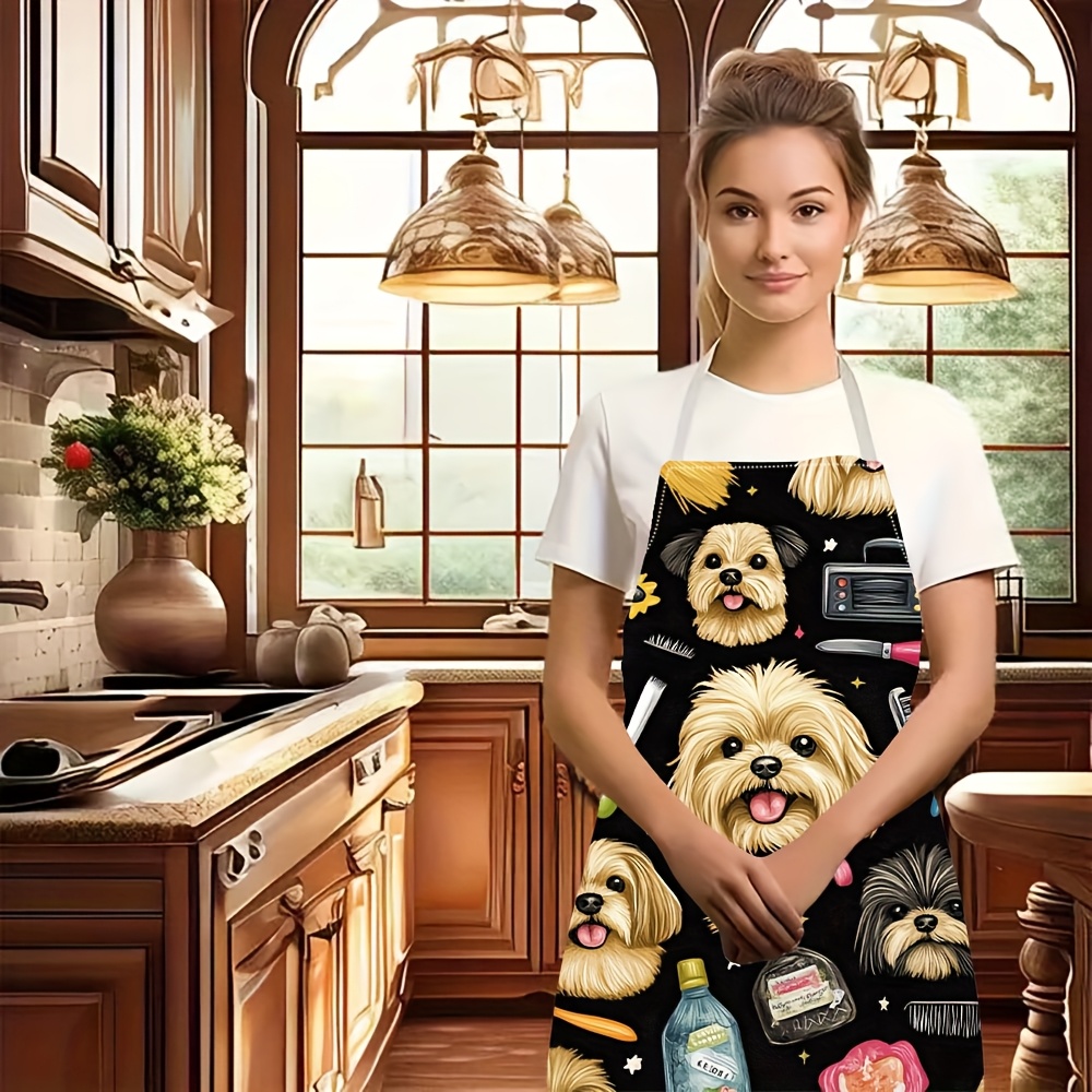 1pc Funny Dog Groomer Apron wi - đánh giá và giá Kitchen Baking Background