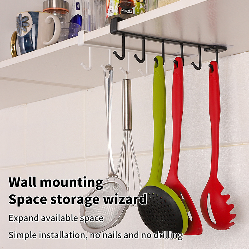 6 Hooks Storage Shelf Plastic  - đánh giá và giá Kitchen Uncle