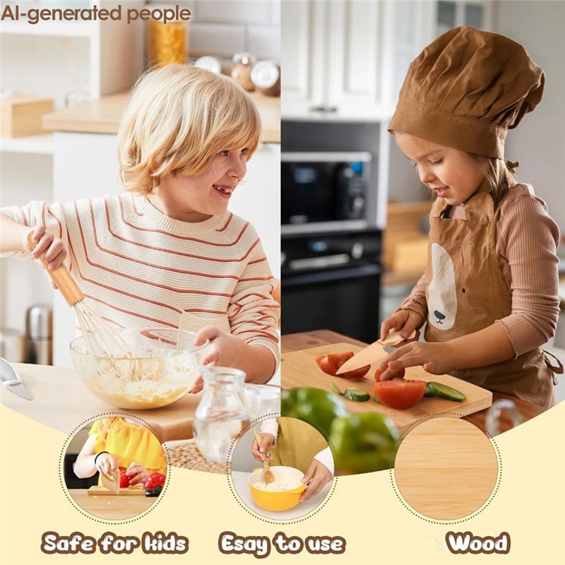 SHGO-Wooden Kids Knife And Tod - đánh giá và giá Kitchen Kids Baking Set