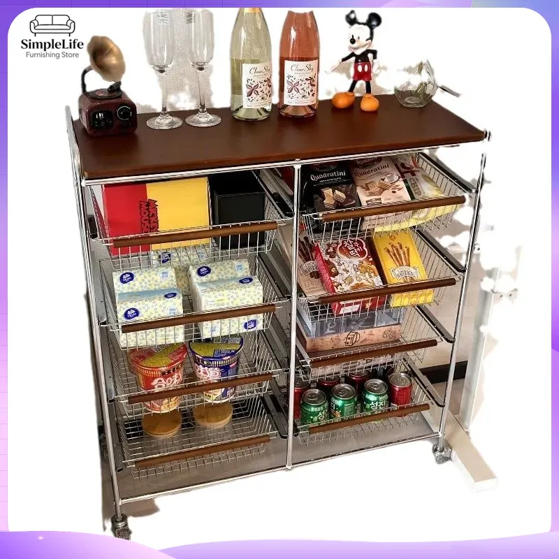 Retro Kitchen Cart with Wheels - đánh giá và giá Kitchen Baking Cart