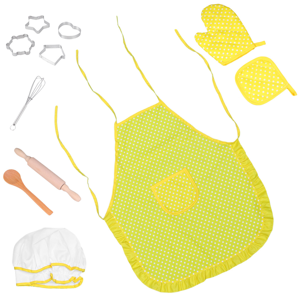 11Pcs Kids Kitchen Aprons Set  - đánh giá và giá Kitchen Kids Baking Set