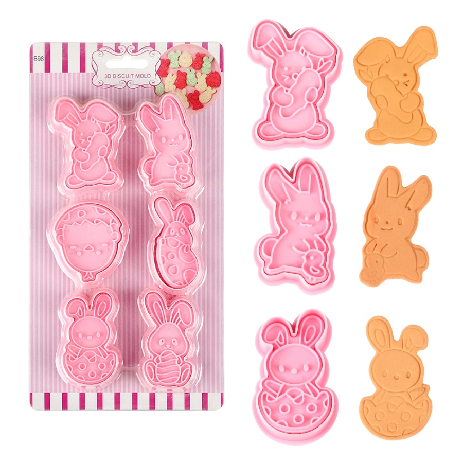 6pcs/Set Easter Bunny Cookie C - đánh giá và giá Baking Kitchen Set