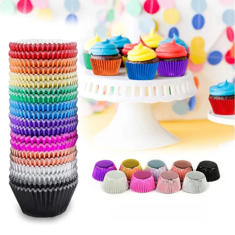 100 piece set of gold foil cup - đánh giá và giá Baking Kitchen Set