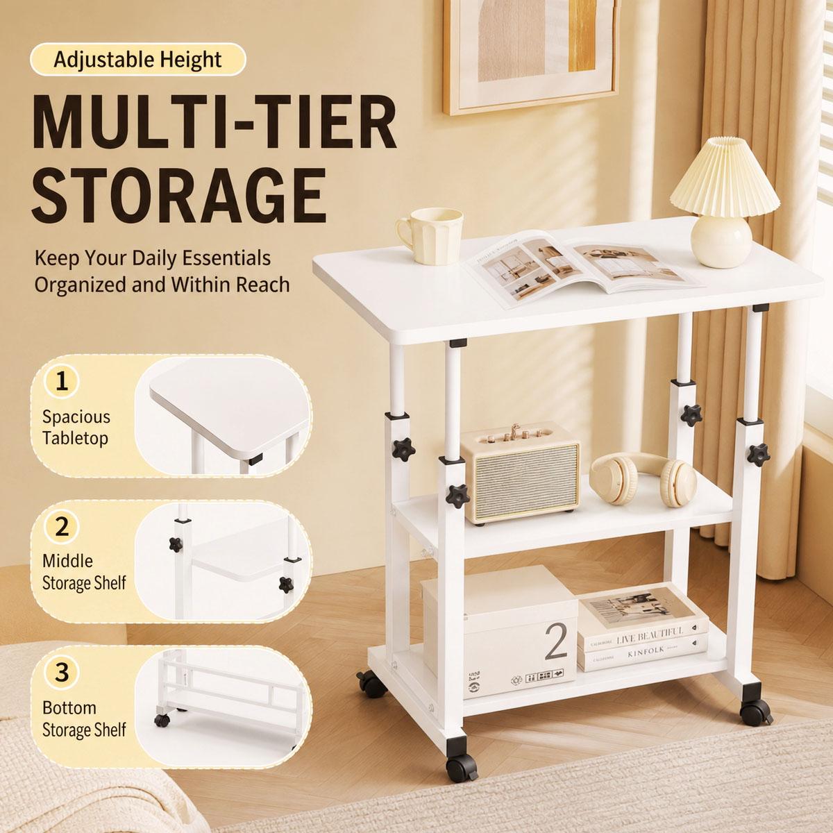 3-Tier Adjustable Height Rolli - đánh giá và giá Kitchen Baking Cart